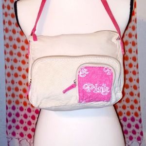 RARE HTF VINTAGE V SECRET PINK PURSE TAN